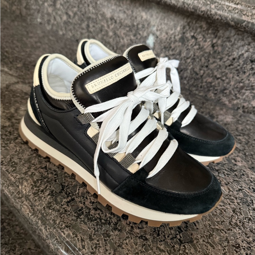 Brunello Cucinelli Black and White Sneakers NWOT